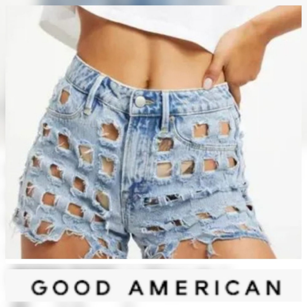 Good American Good 90's Laser Shorts